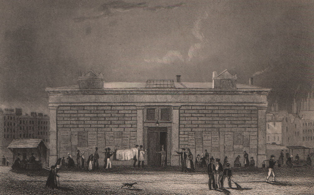 PARIS. La morgue, Quai Notre Dame. BICKNELL 1845 old antique print picture